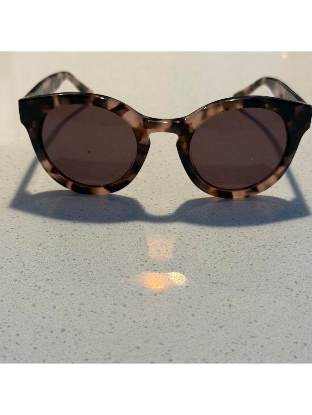 Banana Republic Tortoise Shell Round Sunglasses with Case